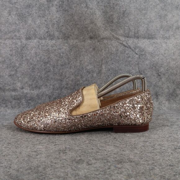 Banana Republic Shoes Womens 7 Fashion Slipper Demi Glitter Smoking Slip On Gold - Picture 4 of 12